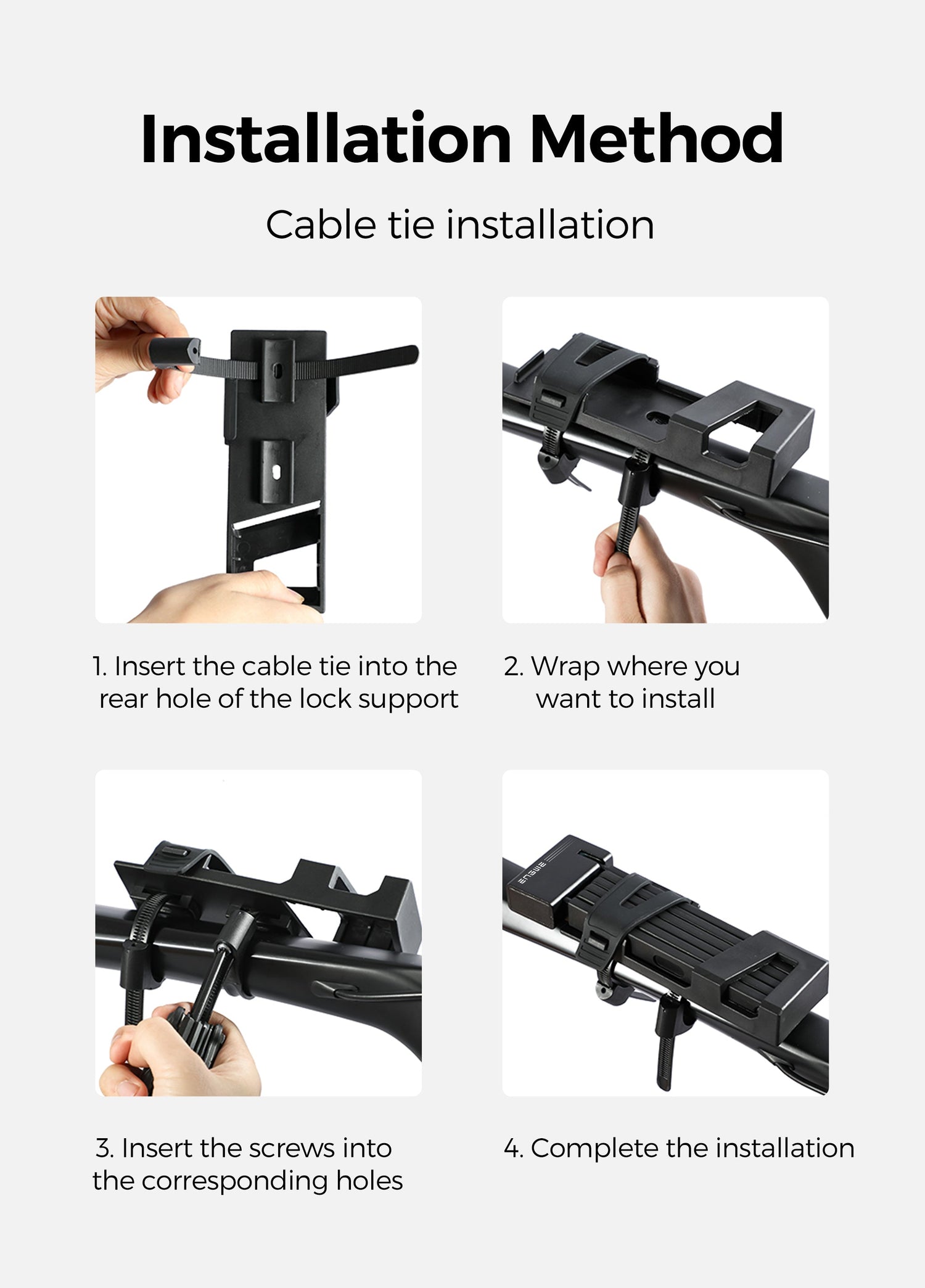 Installationsprozess für Kabelaufkleber