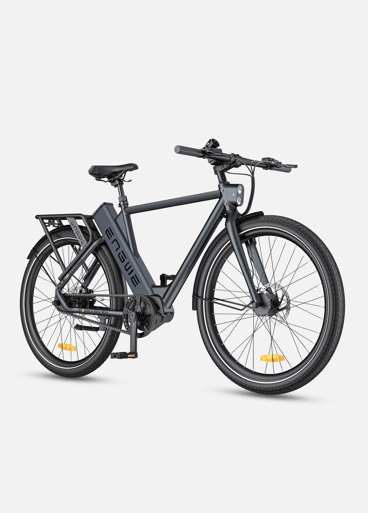 ein schwarzes Engwe P275 Pro City E-Bike