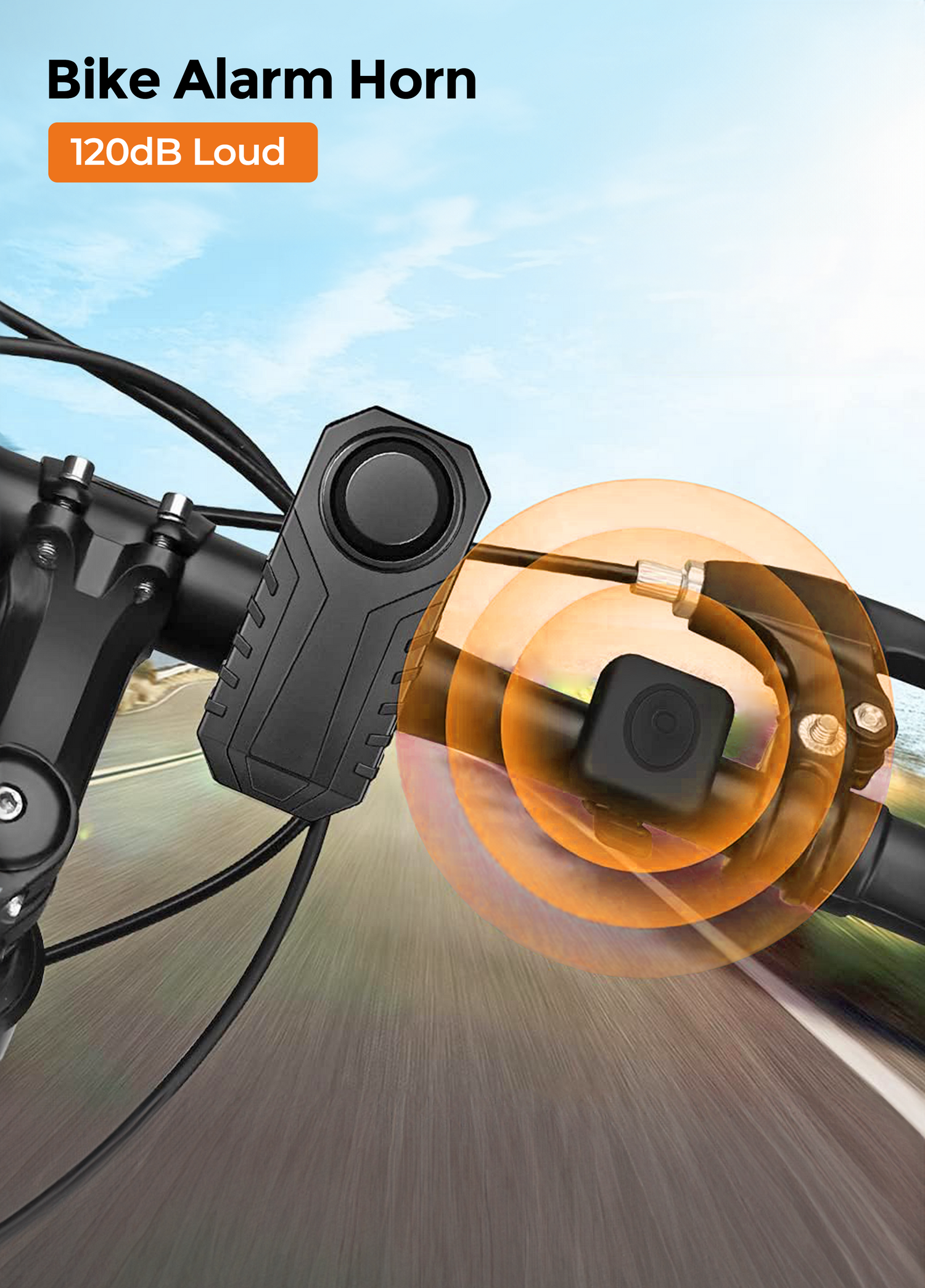 Fahrradalarmhupe : 120 dB Lautstärke