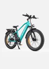 ein high-step saphirblau elektrisches fahrrad