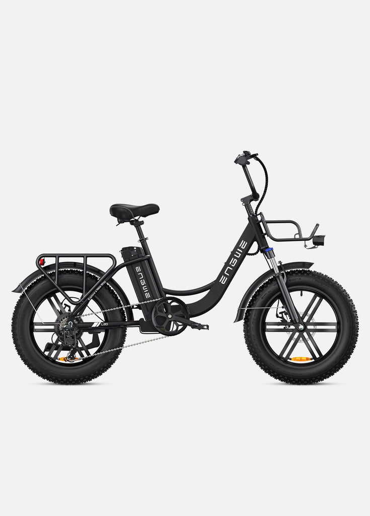 Ein step-thru  onyx schwarz engwe l20 E-Bike
