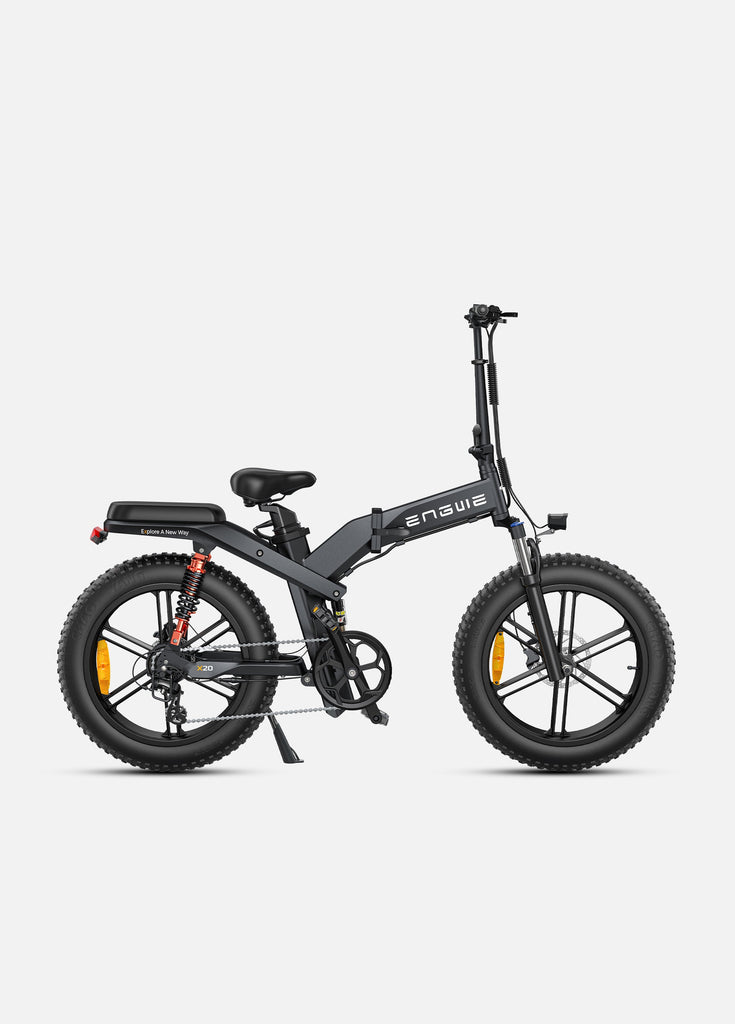 ein schwarzes engwe x20 faltbares E-Bike