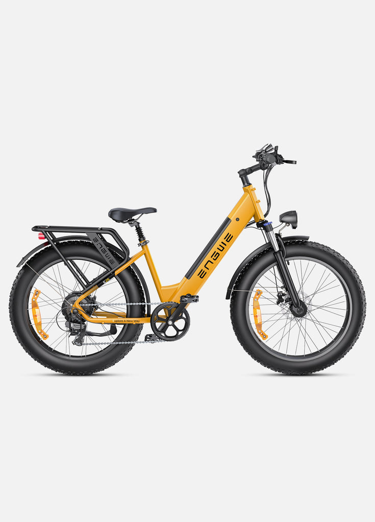 ein Bienenstockgelb Engwe E26 E-Bike