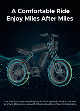 Dual-Shock-Systeme des Engwe M20 E-Bikes