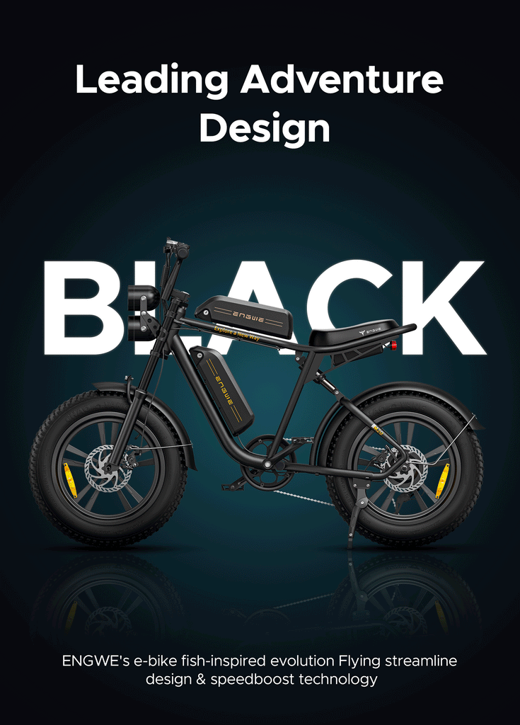 Rotierendes Display des Engwe M20 E-Bikes in 3 Farben: Schwarz, Grün, Weiß