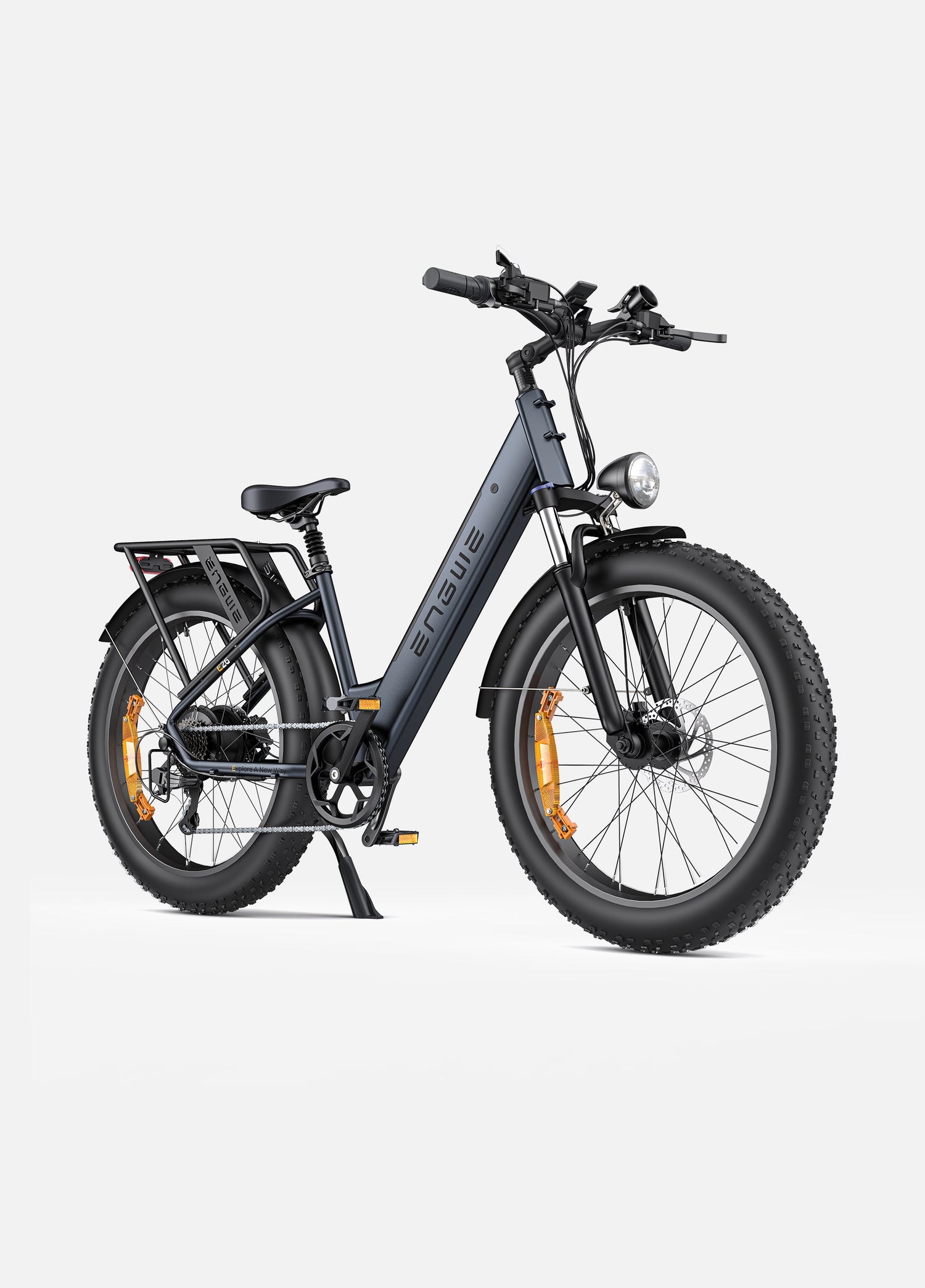 ein step-thru galaxiegrau Engwe E26 E-Bike