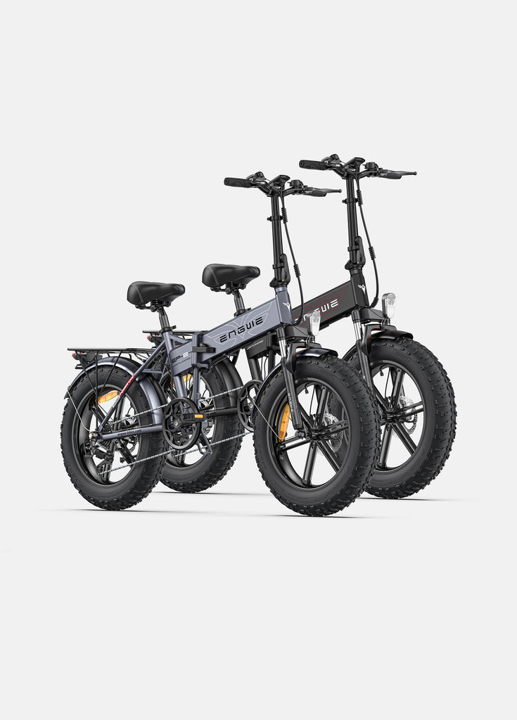 ein graues Engwe Ep-2 Pro und ein schwarzes Engwe Ep-2 Pro E-Bike