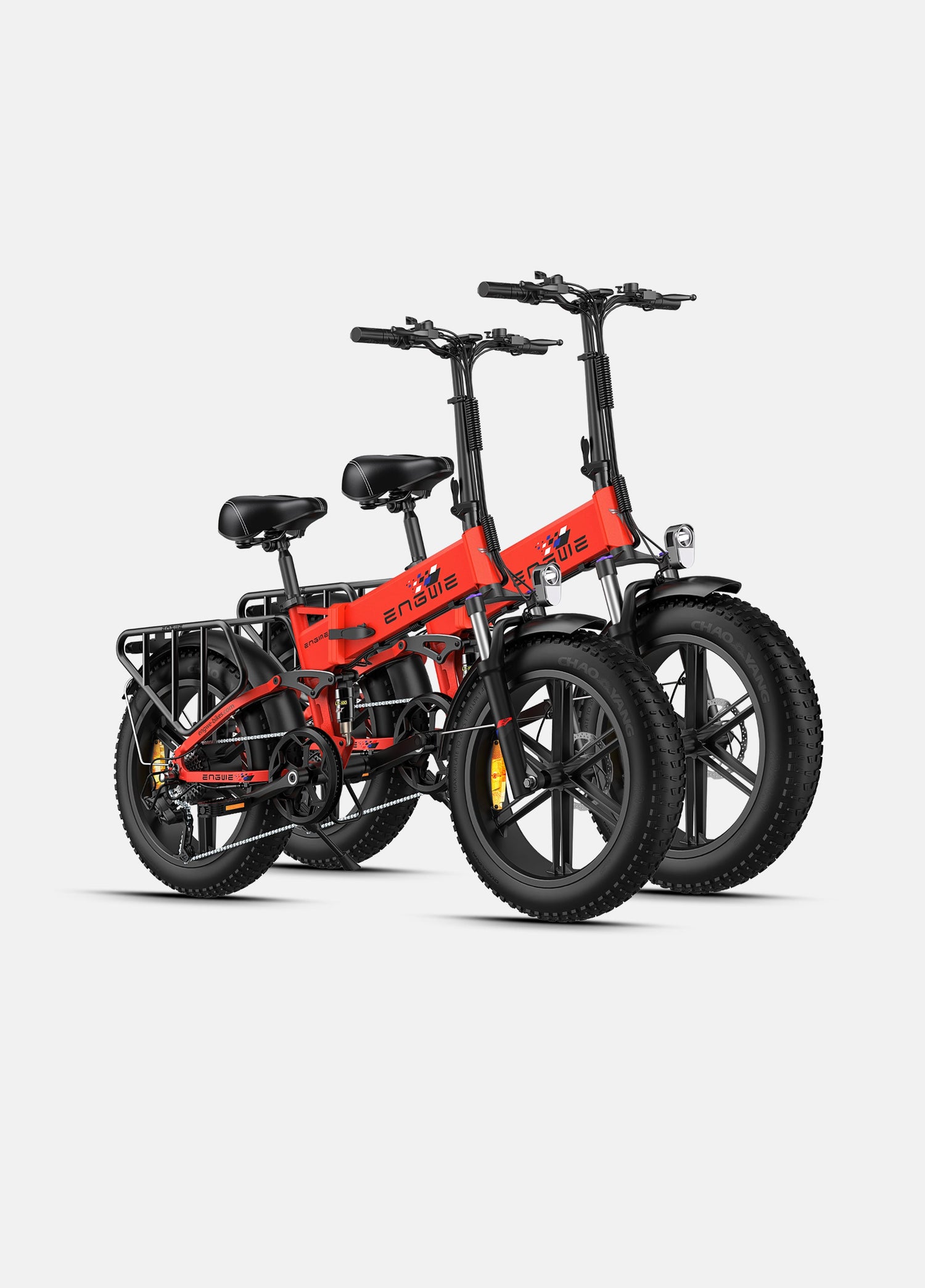 2 rote Engine x E-Bikes