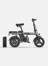 ein grauer Engwe T14 und eine zusätzliche Batterie