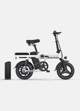 ein weißer Engwe T14 und eine zusätzliche Batterie