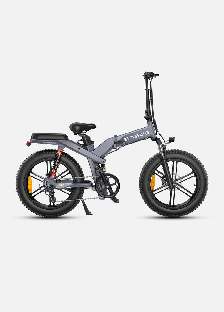 ein graues engwe x20 faltbares E-Bike